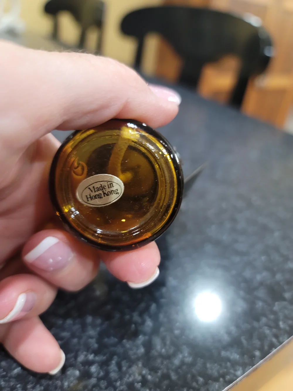 Amber Mini Oil Lamp Decorative Accent - Unbranded